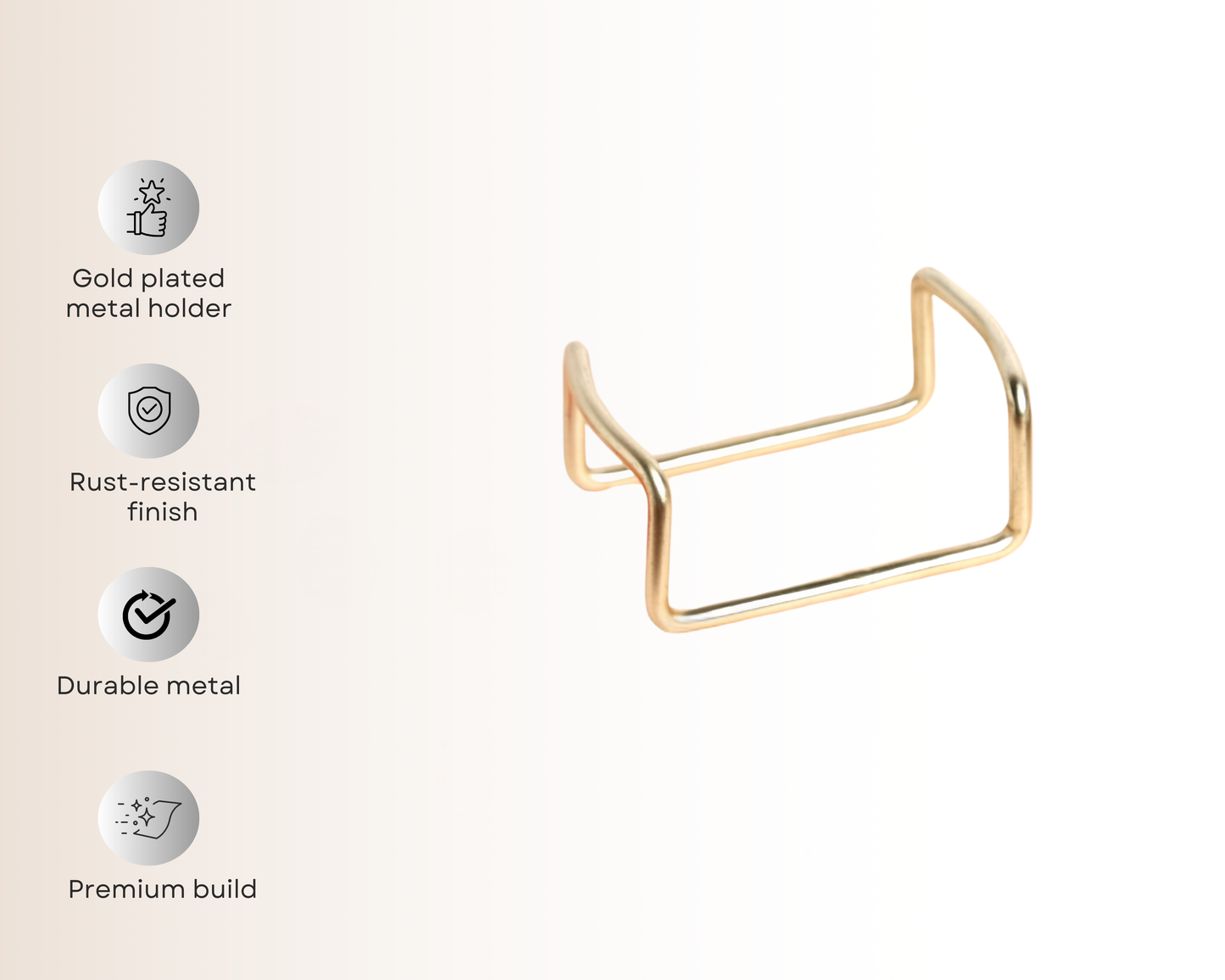 Wooden Coaster With Golden Holder