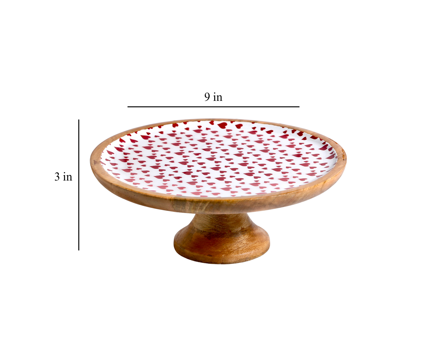 Red Heart Cake Stand