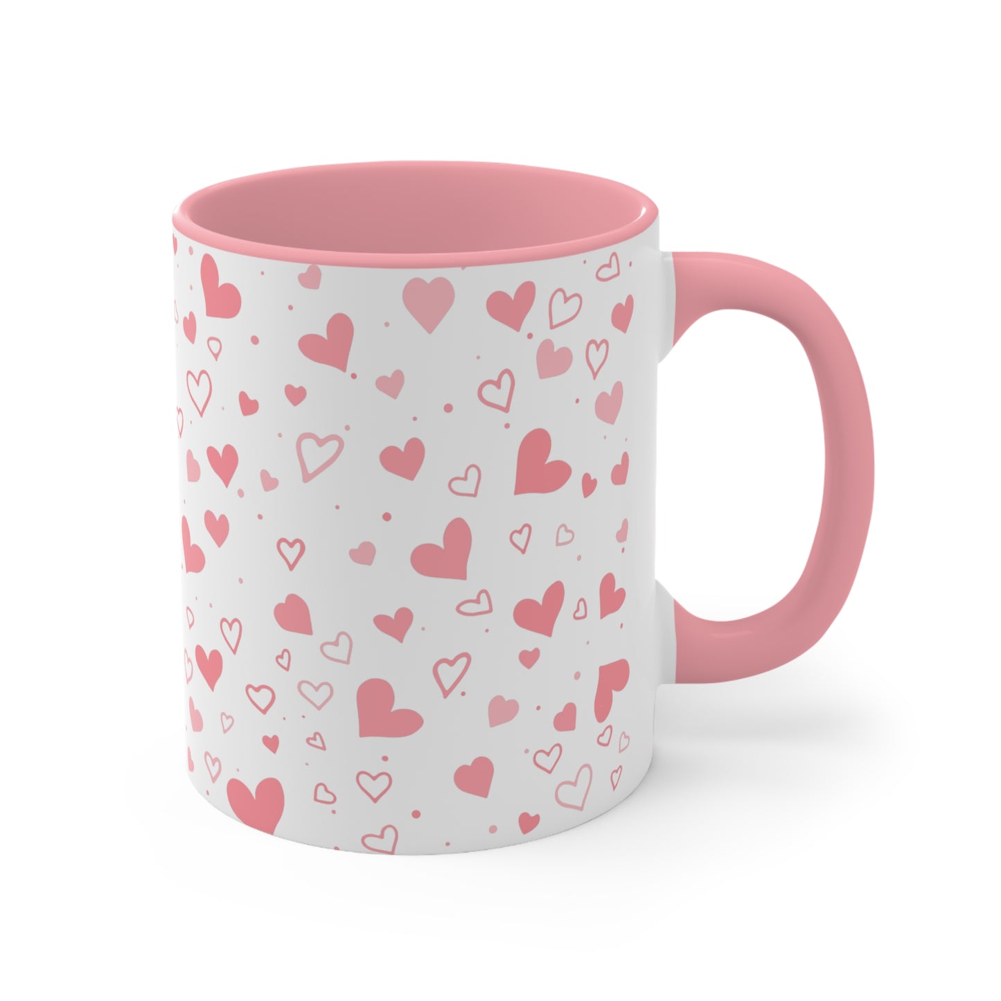 Pink hearts Ceramic Mug || 350ML
