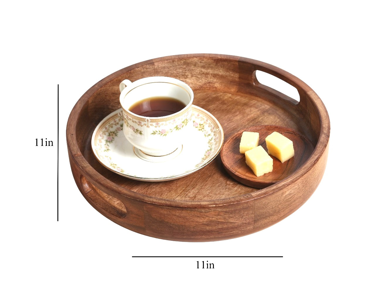 Round Wooden Tray