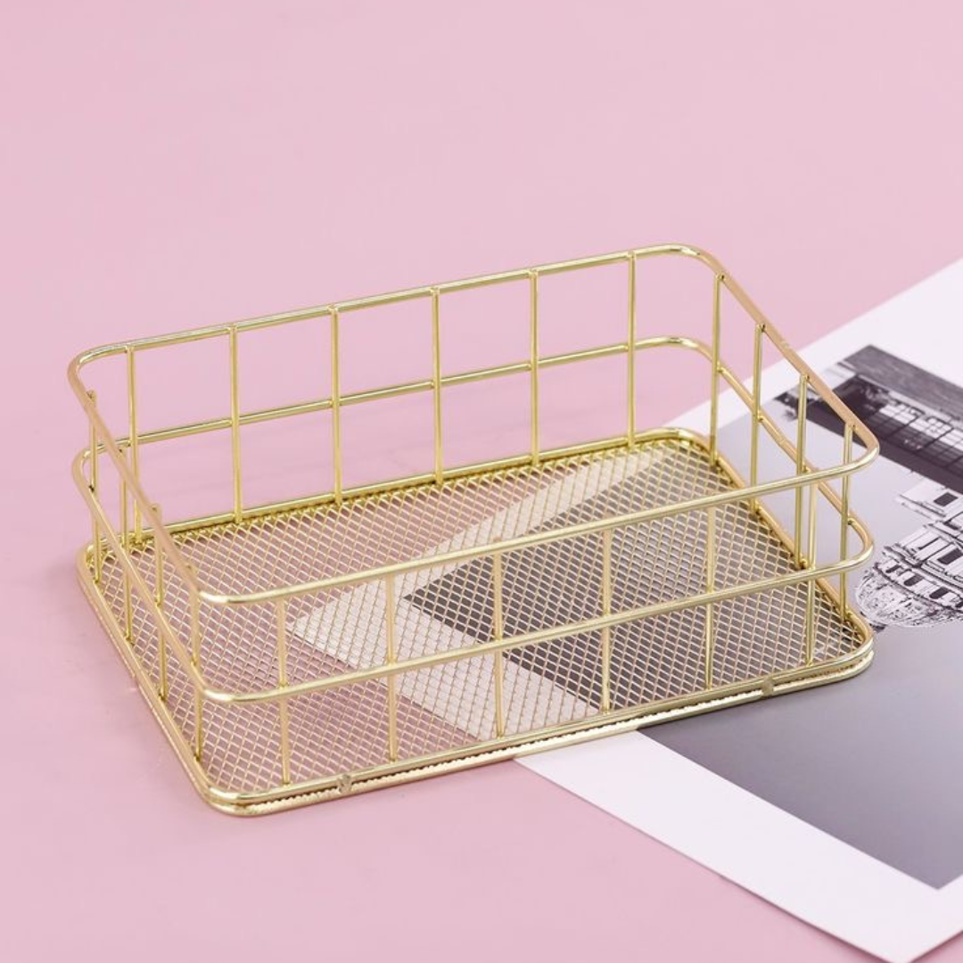 Gold Mesh Organiser