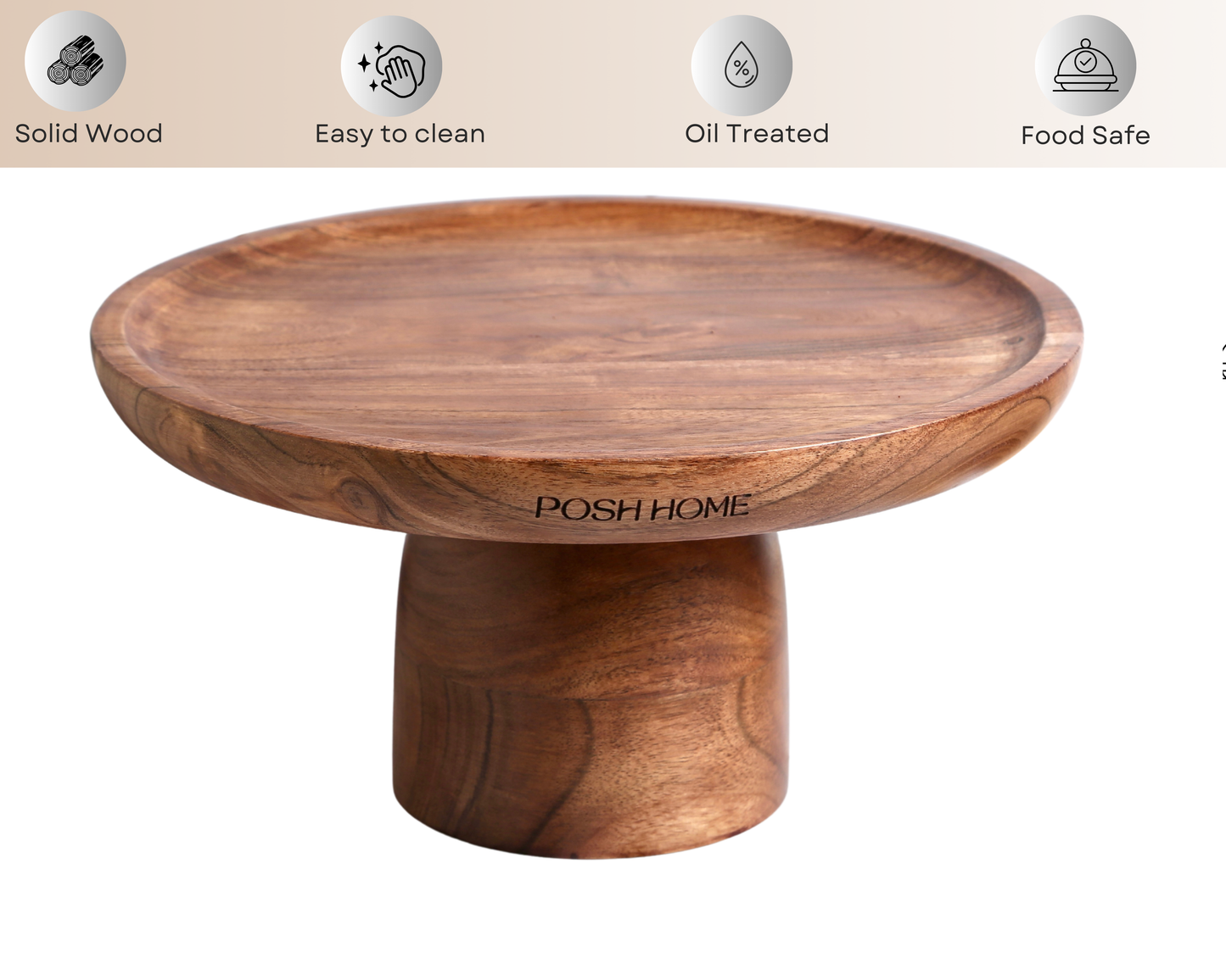 Acacia Wood Cake Stand