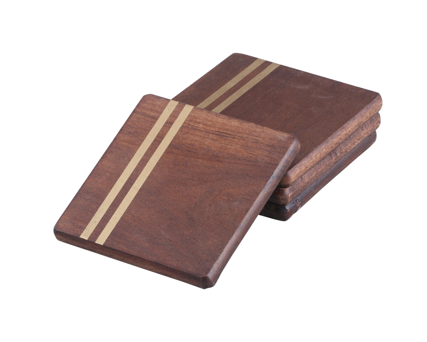Luxe Rectangular Wooden Tray (With 4 FREE Wooden Coasters)