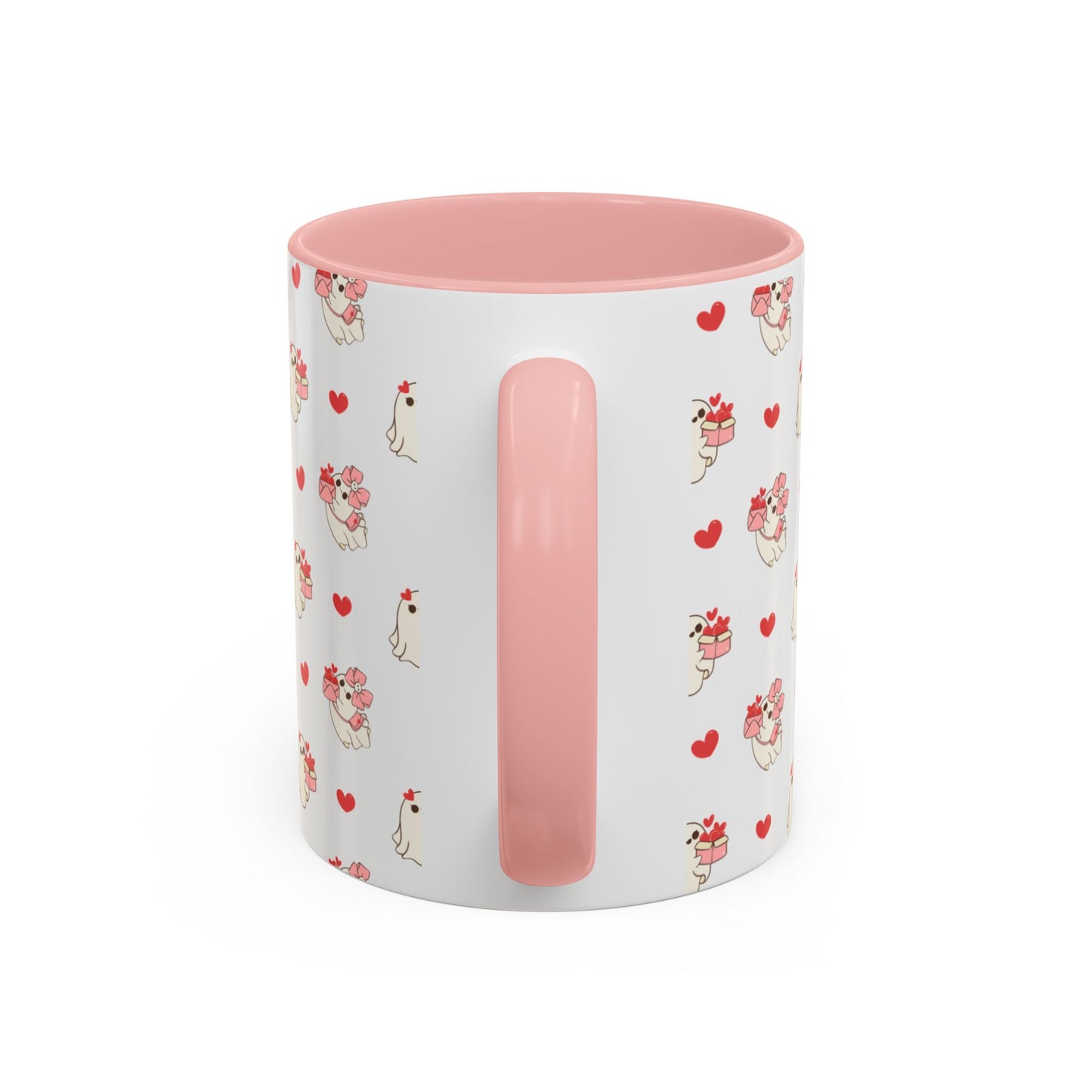 Cute Ghost With heart Ceramic Mug || 350ML