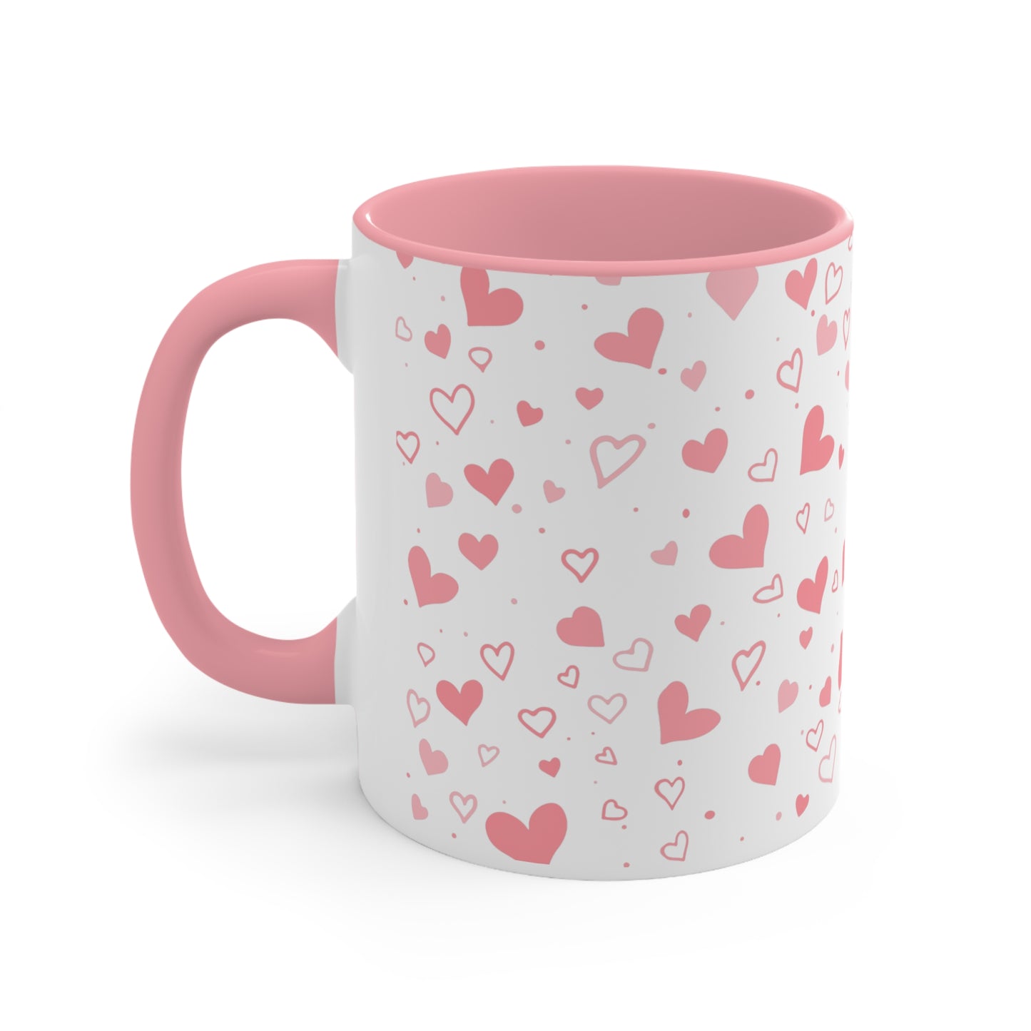 Pink hearts Ceramic Mug || 350ML