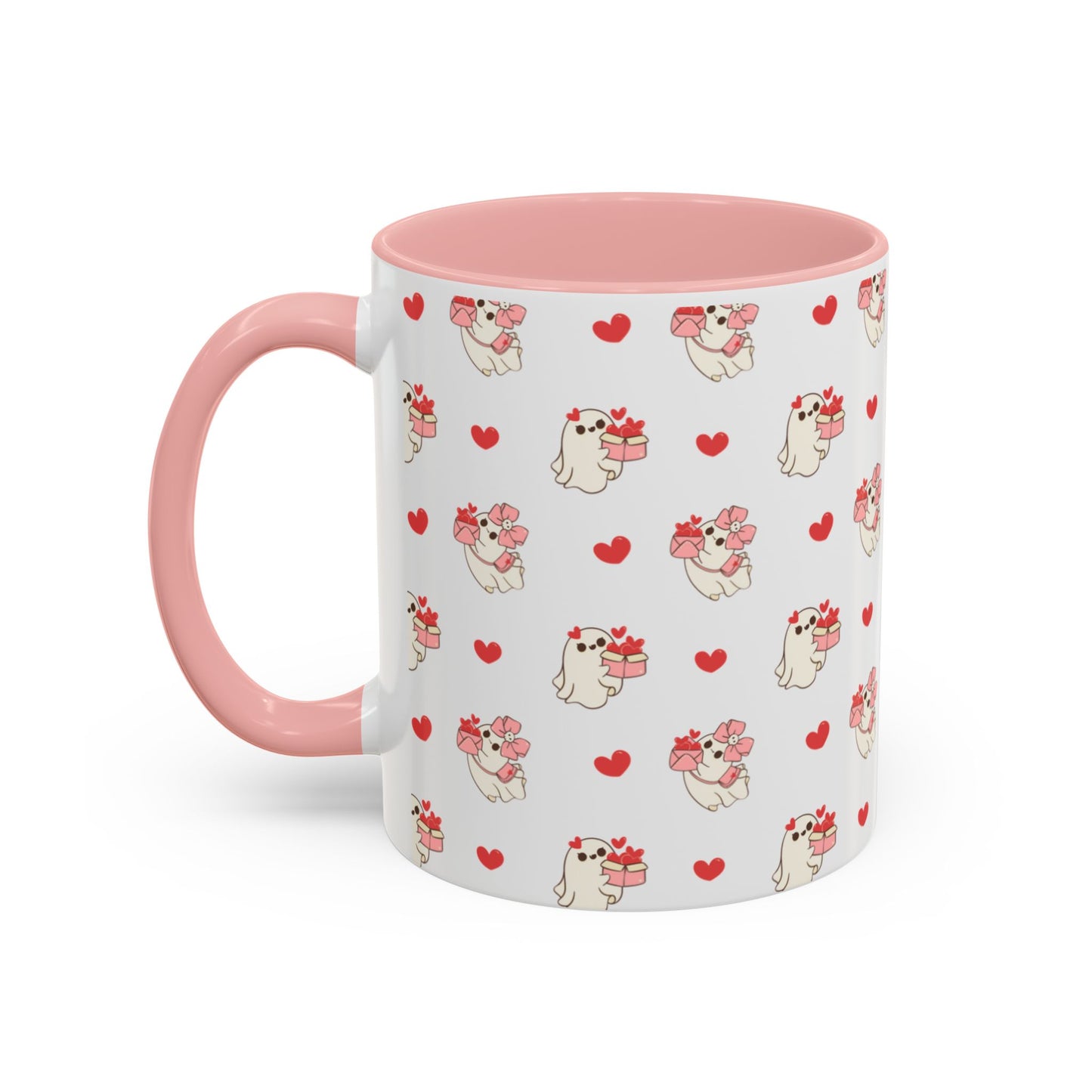 Cute Ghost With heart Ceramic Mug || 350ML