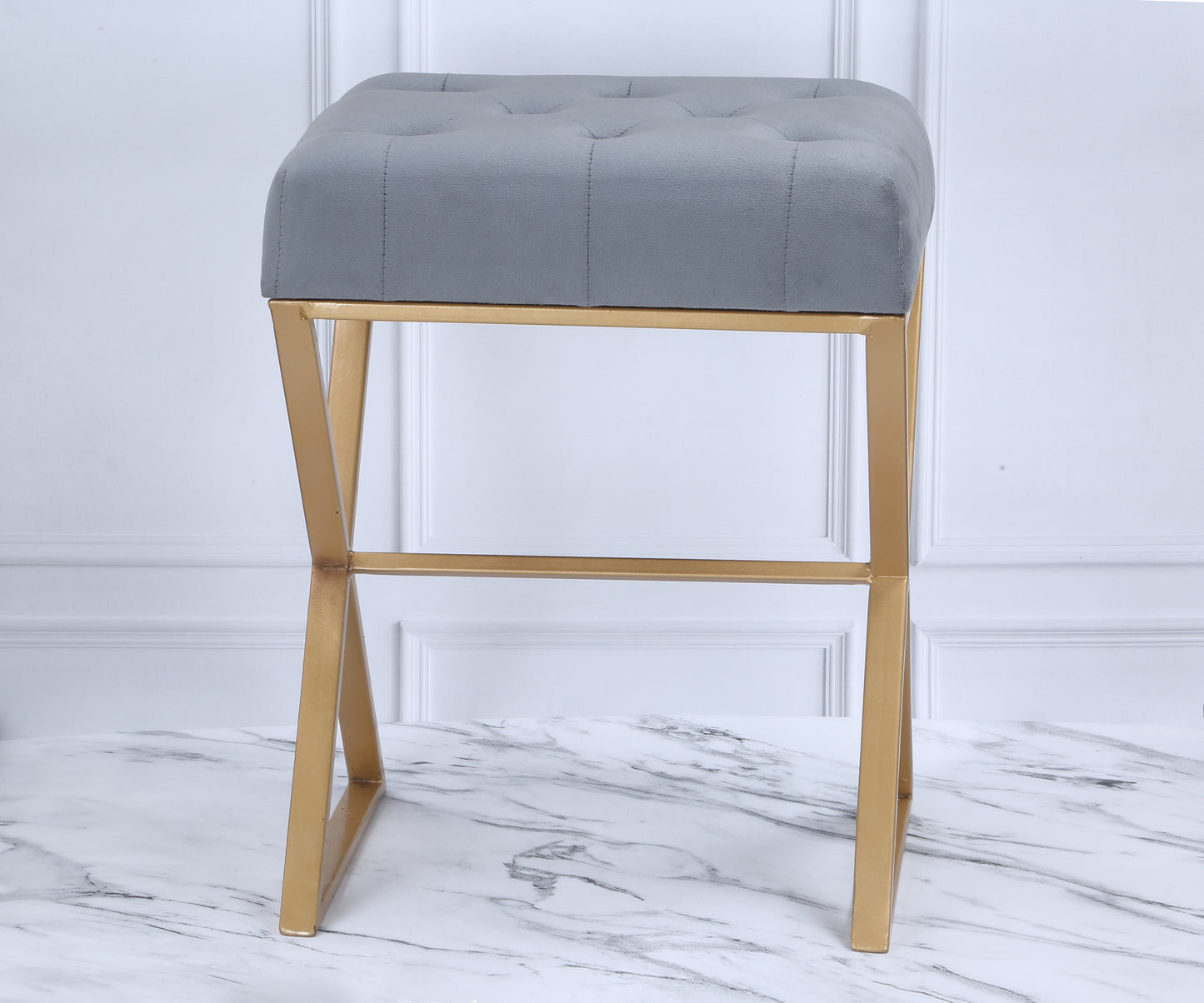 MIRA Metal Ottoman Stool