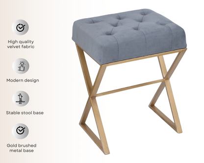 MIRA Metal Ottoman Stool