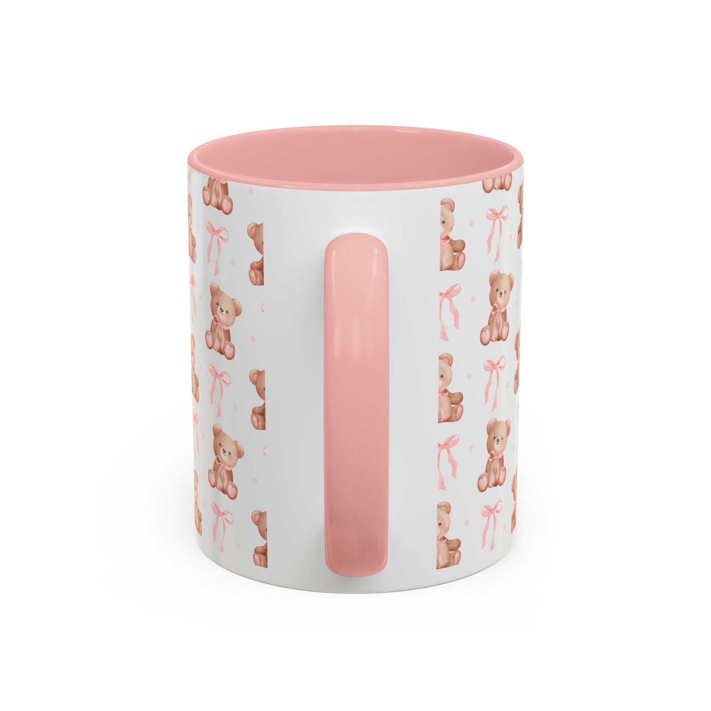 Teddy Bear With Pink Bow Ceramic Mug || 350ML