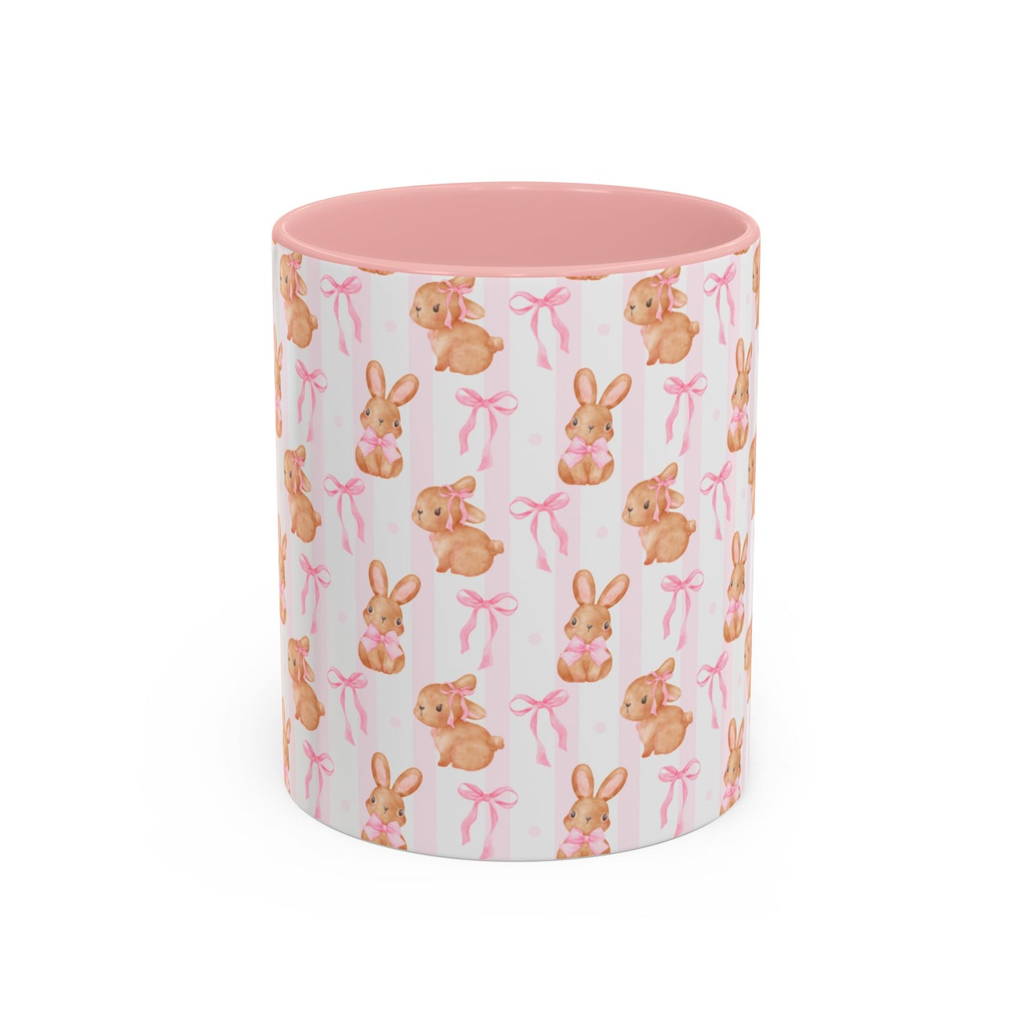 Bunny with Pink bow ceramic mug || 350ML