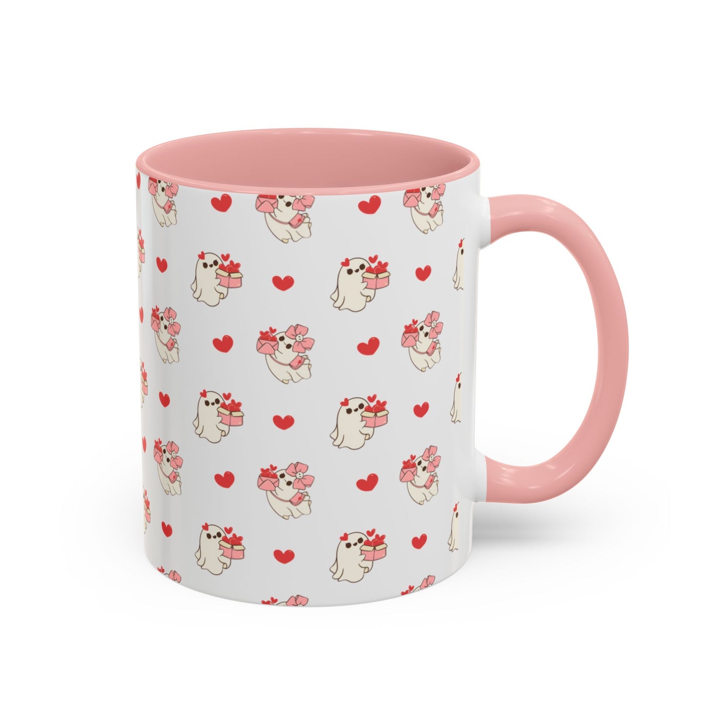 Cute Ghost With heart Ceramic Mug || 350ML