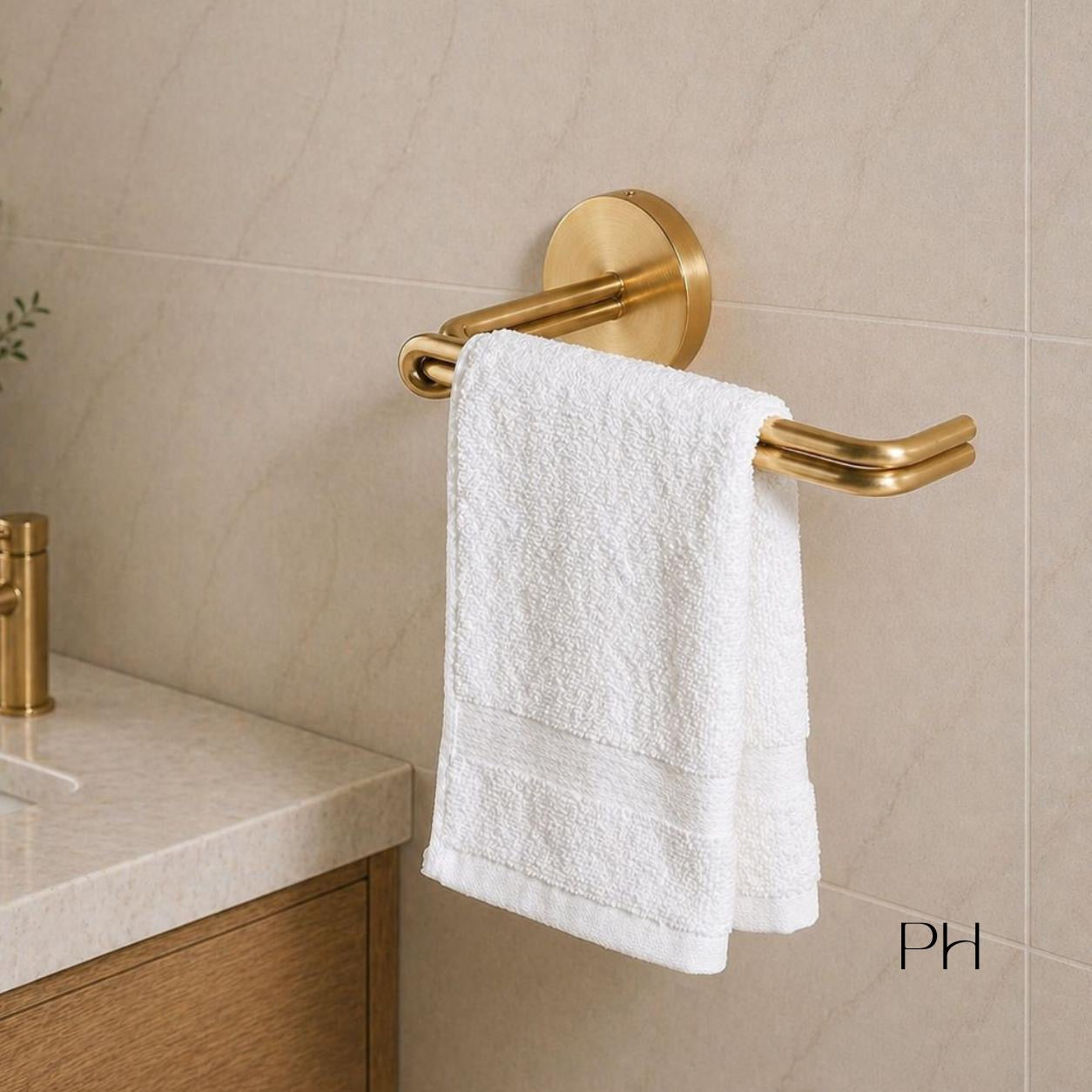 Peel and Stick Twist Towel Holder