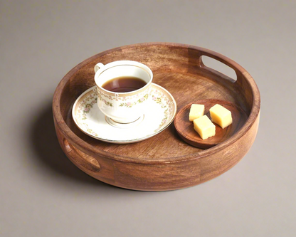 Round Wooden Tray