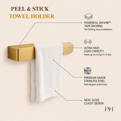 Peel and Stick Towel Holder