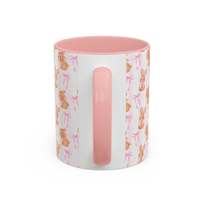 Bunny with Pink bow ceramic mug || 350ML