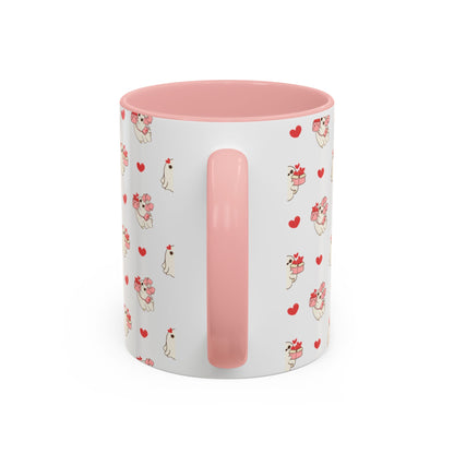 Cute Ghost With heart Ceramic Mug || 350ML