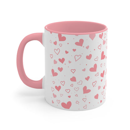 Pink hearts Ceramic Mug || 350ML