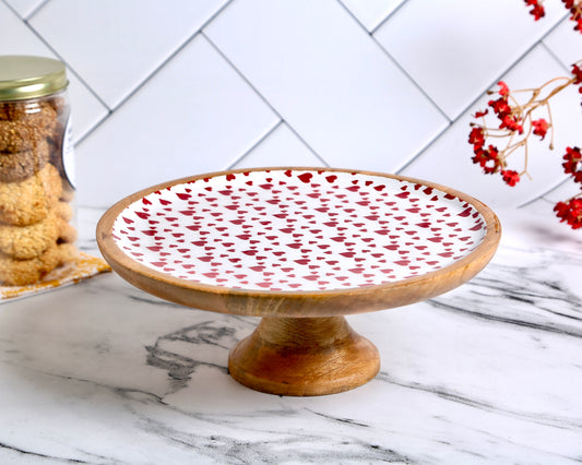 Red Heart Cake Stand