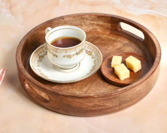 Round Wooden Tray