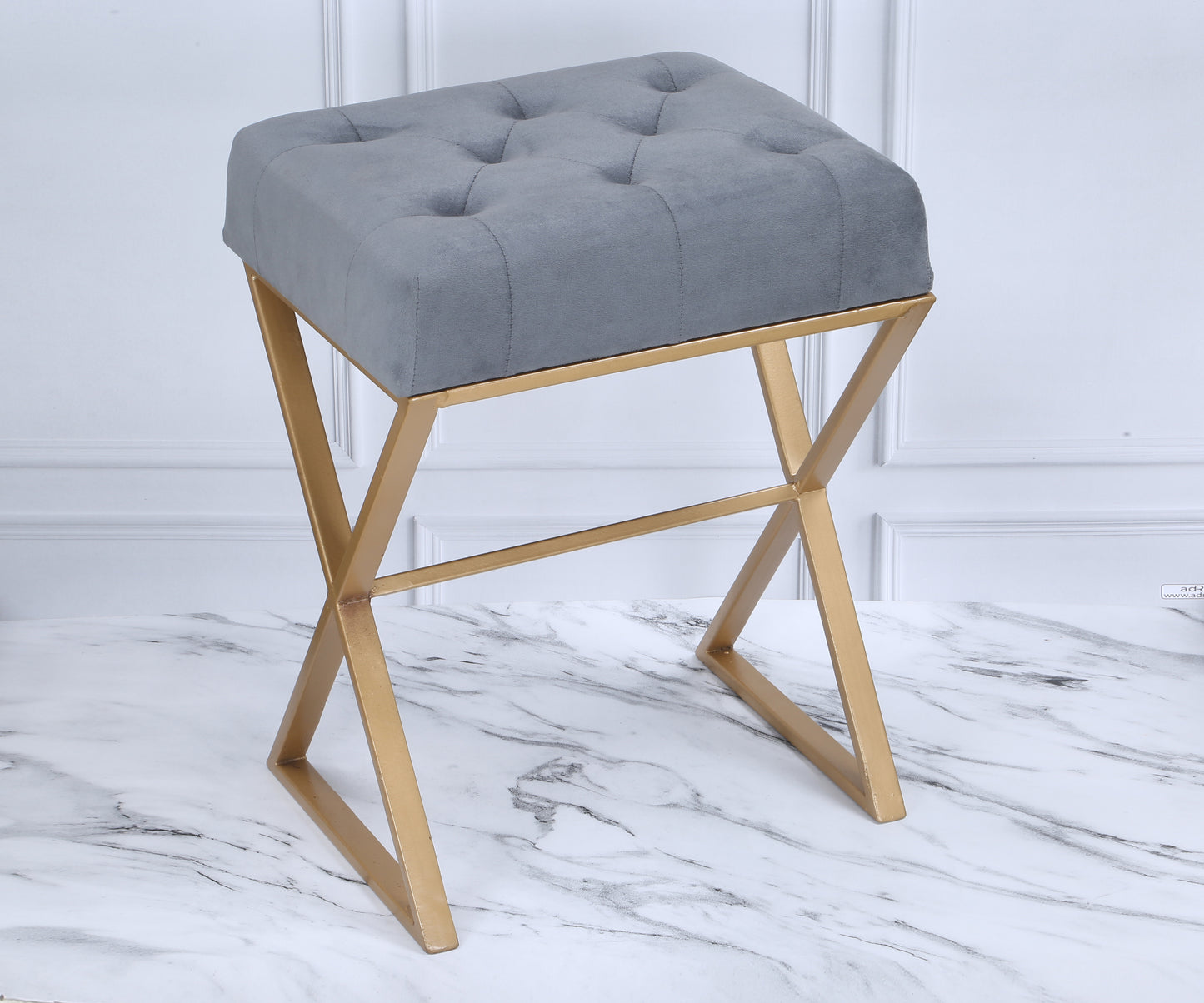 MIRA Metal Ottoman Stool