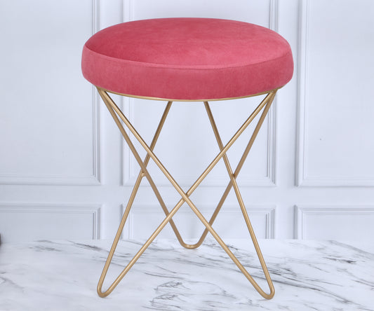 POOKIE Metal Ottoman Stool