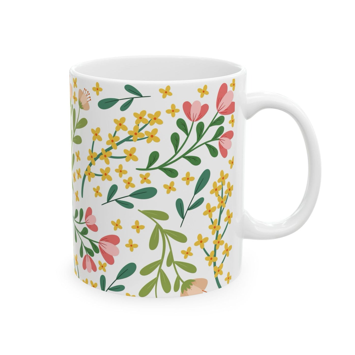Leaf Print Ceramic Mug || 350ML