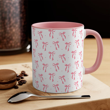 Pink Bow Ceramic Mug || 350ML