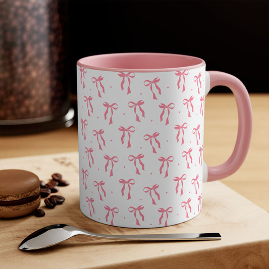 Pink Bow Ceramic Mug || 350ML